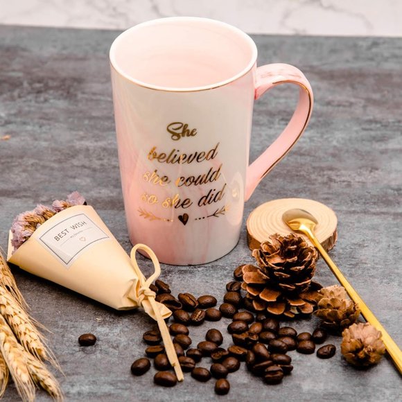 Mugpie She Believed She Could So She Did Coffee Mug 12.5 Oz + Gift Box - Picture 4 of 6